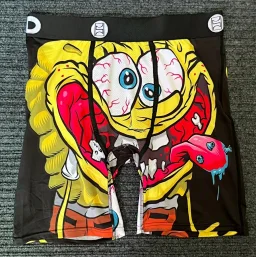 thumbnail for PSD潮牌高端男士卡通速干透气健身运动游泳加长冰丝平角内裤