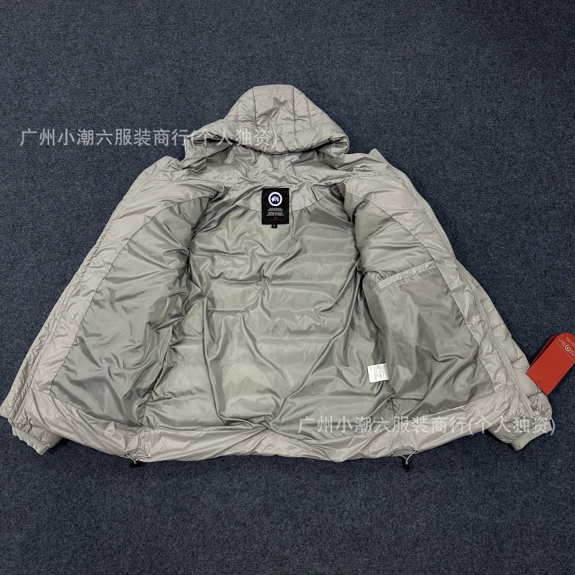 海外版SS23大鹅GOOSE保暖纯色连帽徽标棉服男Cypress系列外套亮面 3