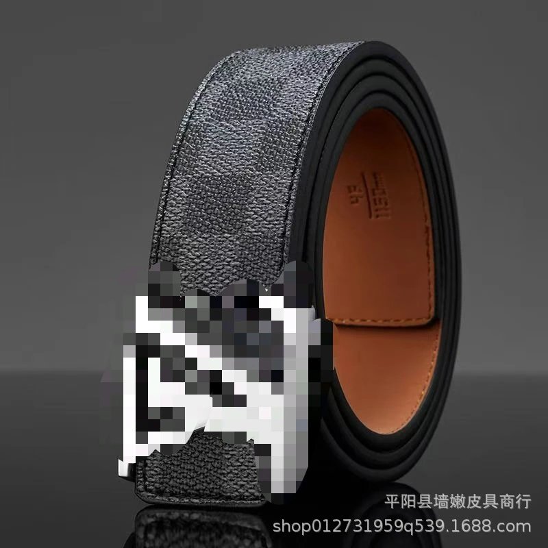男士牛皮腰带商务时尚字母新款百搭经典休闲牛仔裤皮带 4