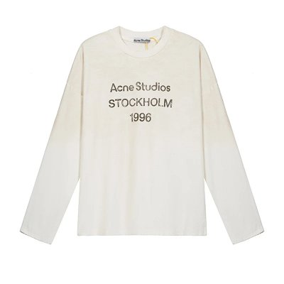 Acne Studios 1996 Series Distressed Print Long-Sleeve T-Shirt - rep koszule