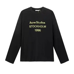 thumbnail for AC1996 washed and frayed distressed letter-print high street long-sleeved loose cross-border T-shirt for men and women