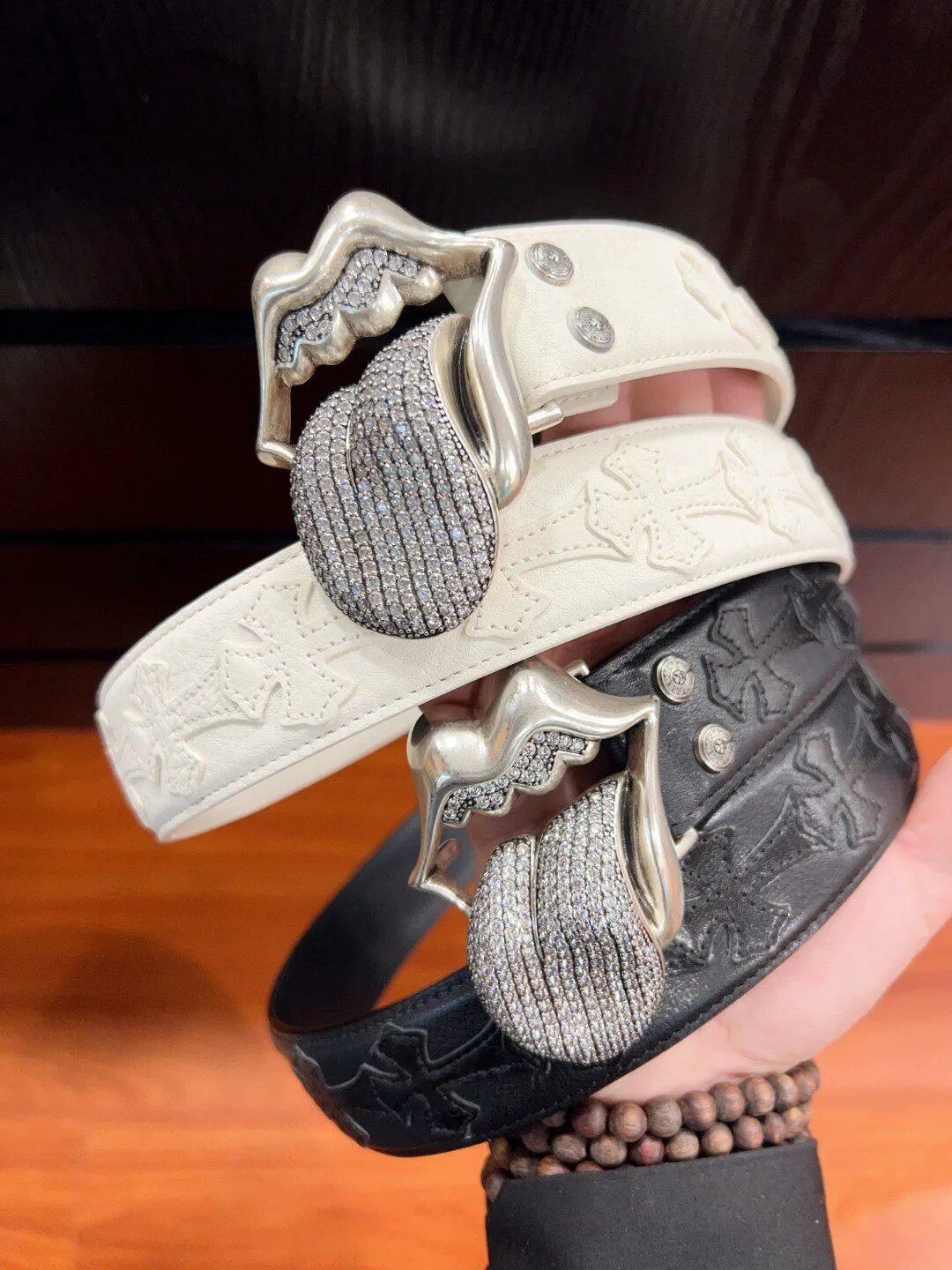 New Cross Pendant Belt Unisex Genuine Leather Waist Belt Fashion Casual Decorative Jeans Belt-CAT
