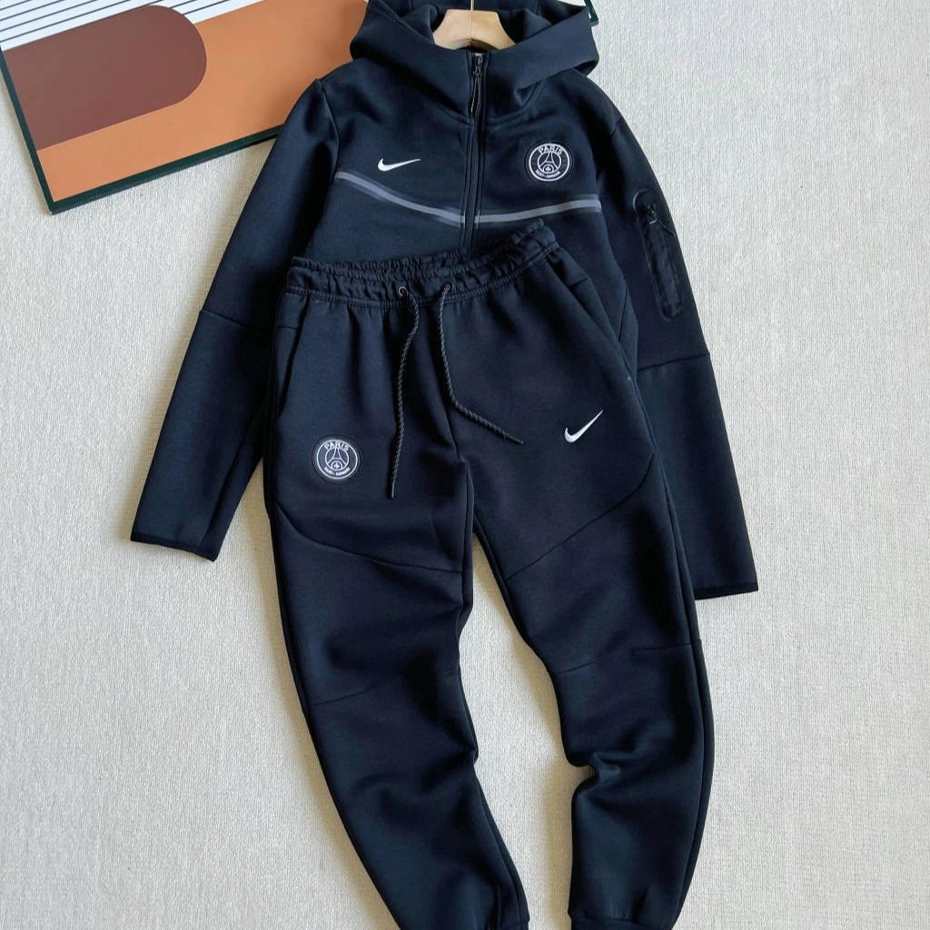 NIK Slim-Fit Black and White Pants & Jacket Set