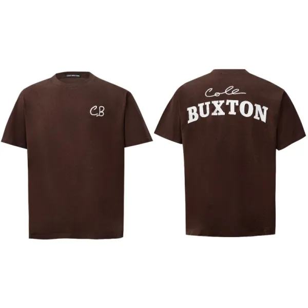 Cole Buxton Signature Logo Brown T-Shirt - 1