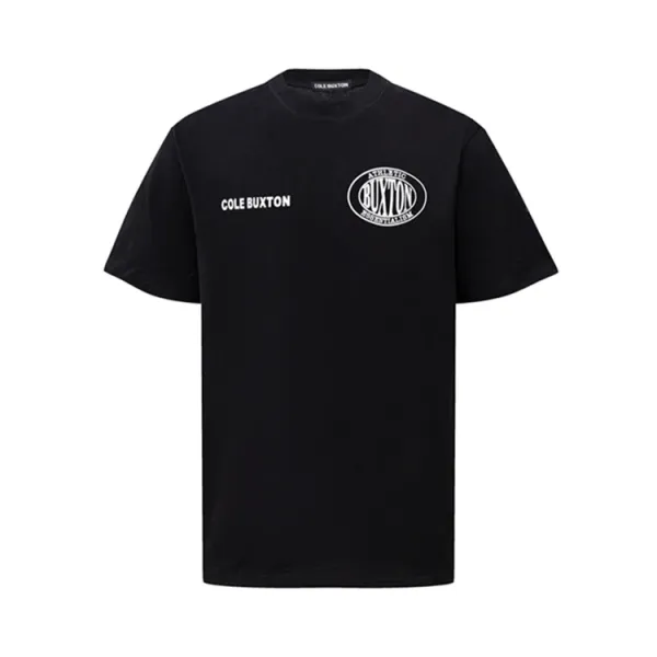 Cole Buxton Logo Tee Black T-Shirt - 1