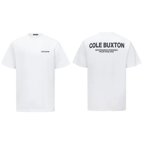 Cole Buxton Minimalist Logo T-Shirt White - 1