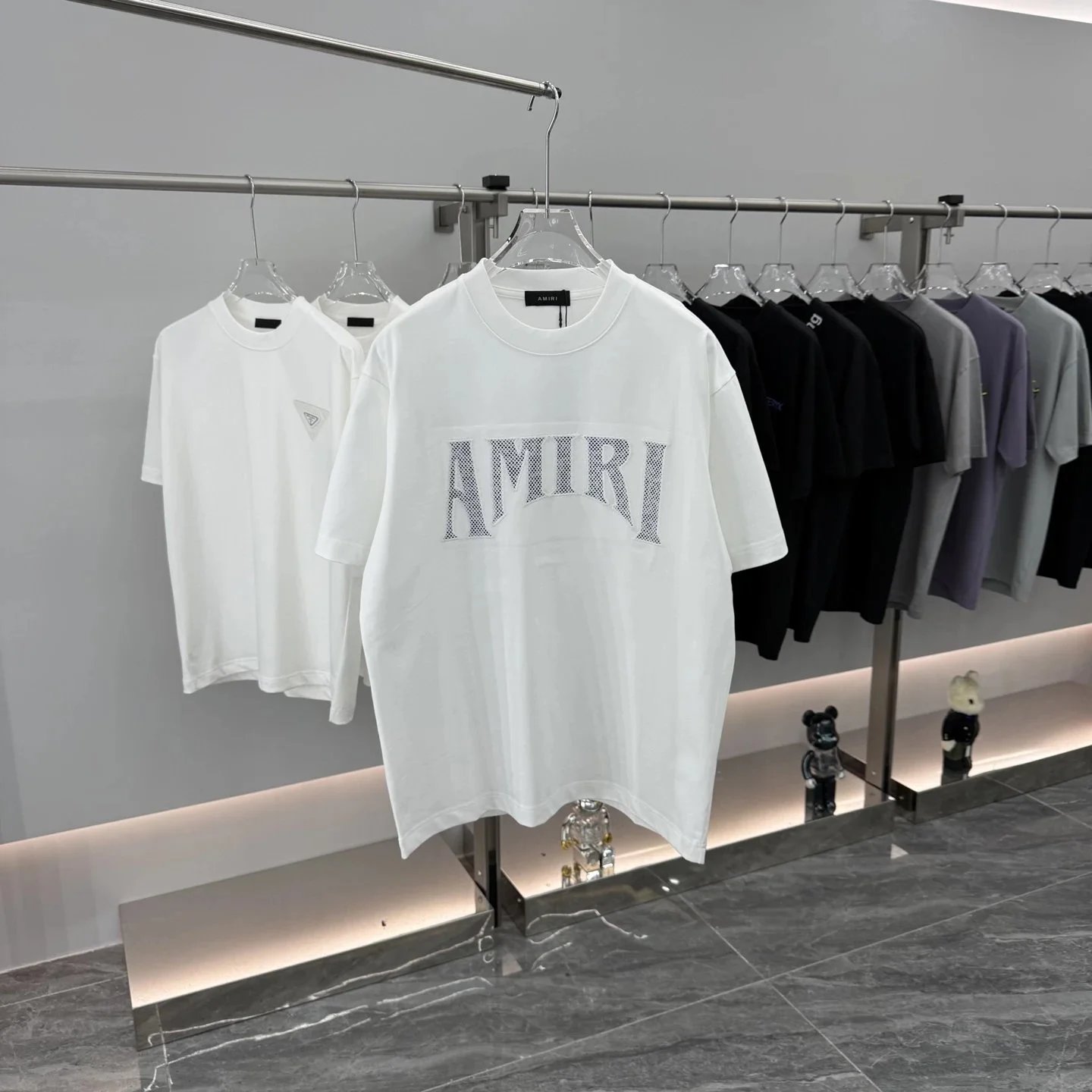 Amiri Mesh Arch Logo T-shirt White