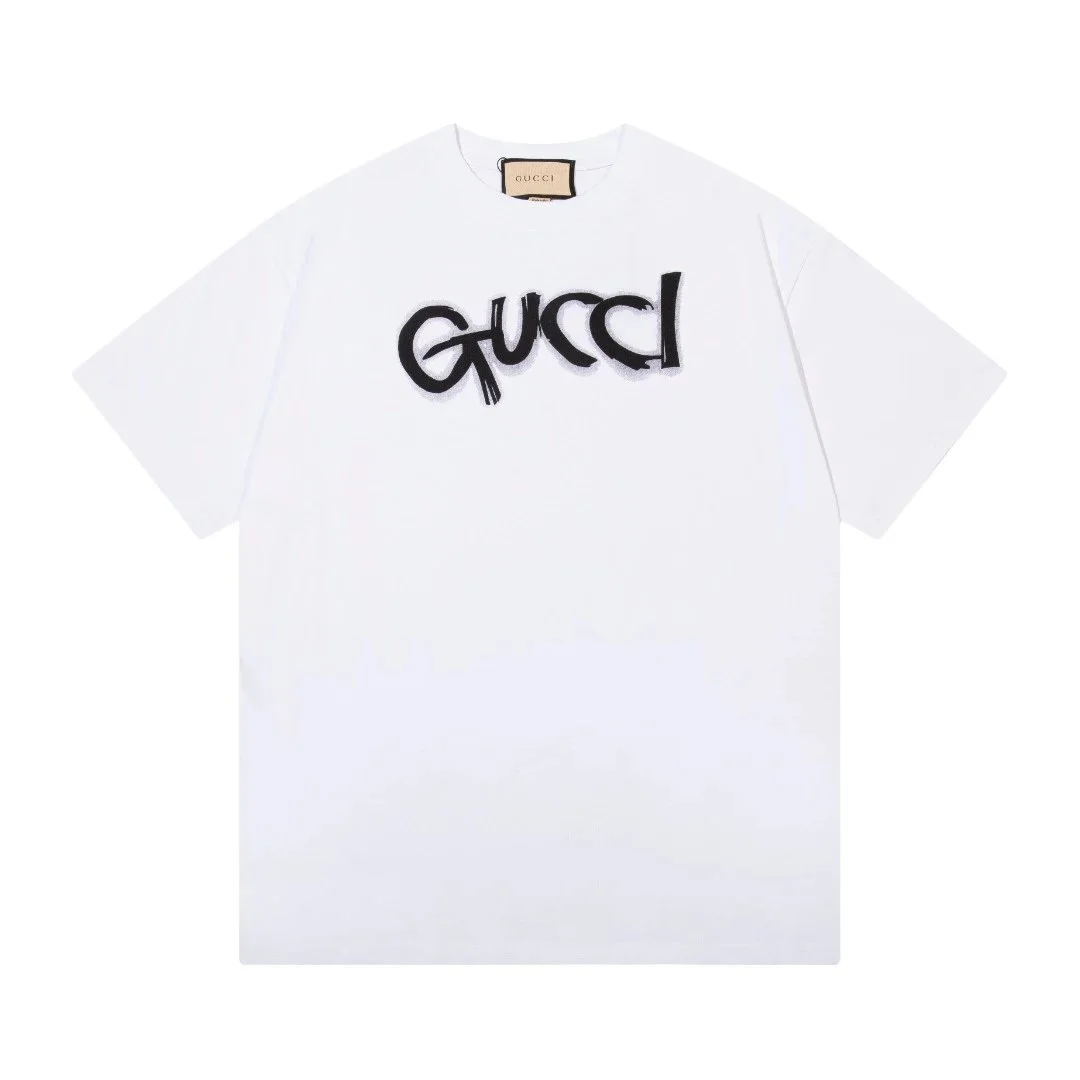 Gucci Graffiti Logo Print T-shirt White