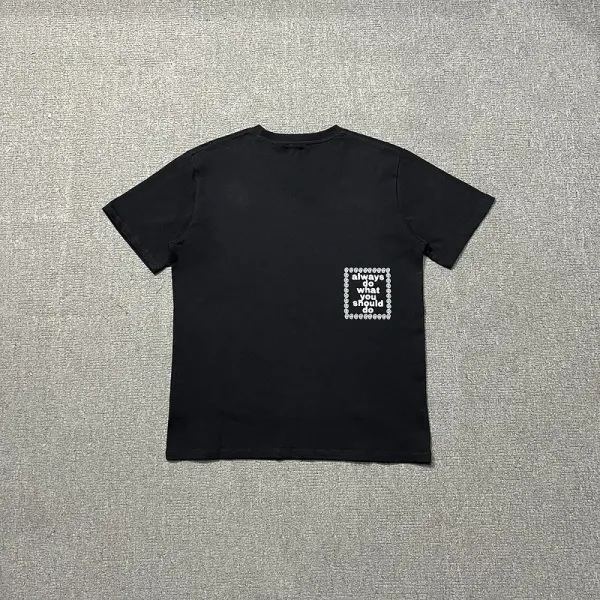 Design Graffiti Script Print Black T-Shirt - 15