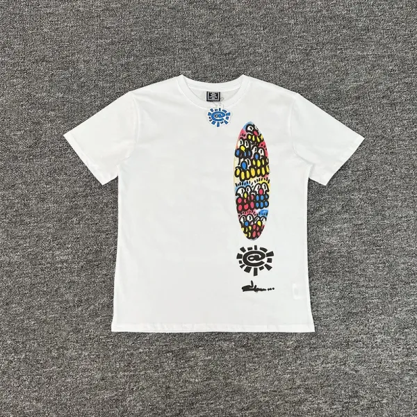 Design Graffiti Script Print Black T-Shirt - 40