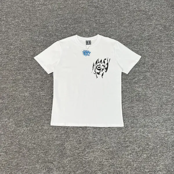 Design Graffiti Script Print Black T-Shirt - 32