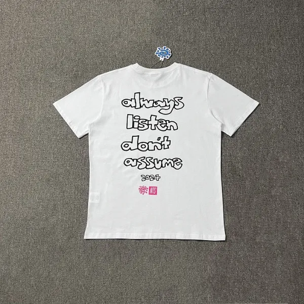 Design Graffiti Script Print Black T-Shirt - 5