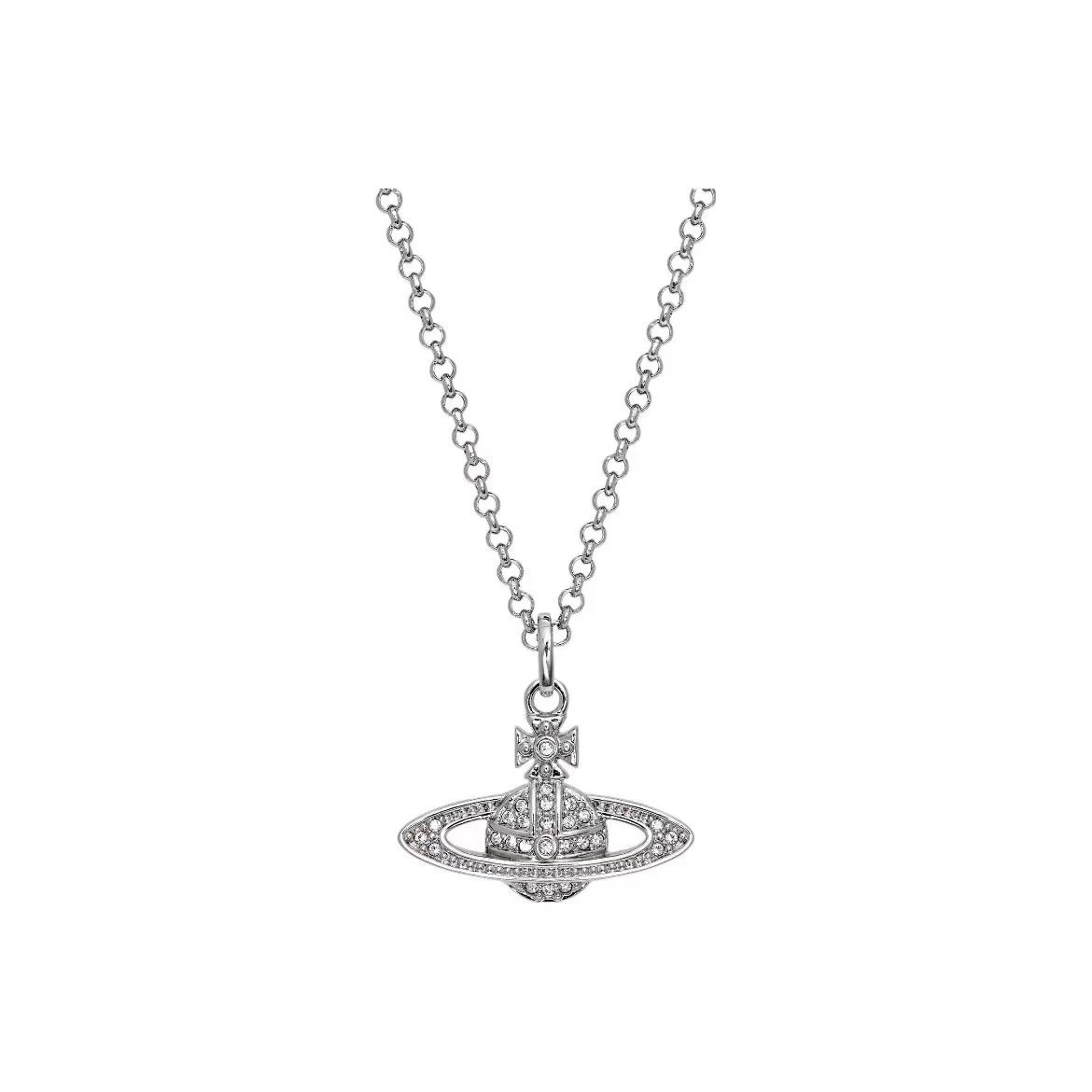 Vivienne Westwood Mini Bas Relief Pendant Necklace Silver