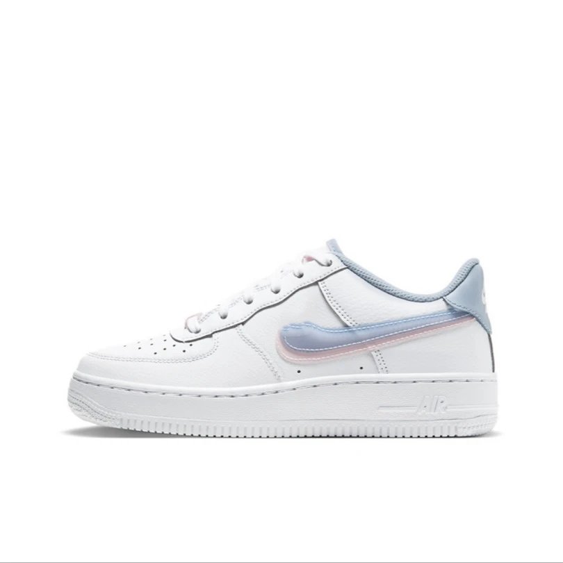Nike Air Force 1 Low LV8 GS Double Swoosh White Light Armory Blue