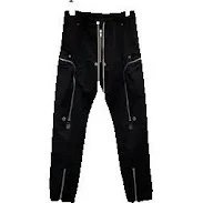 Mainline Fashion Show Dark Heavy-Duty Multi-Zip Side Pocket Biker Functional Slim-Fit Long Pants Unisex Versatile Pants