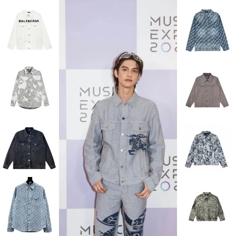 LSJ06-Advanced sense of embroidery denim jacket fall new literary style loose thin long-sleeved denim jacket jacket