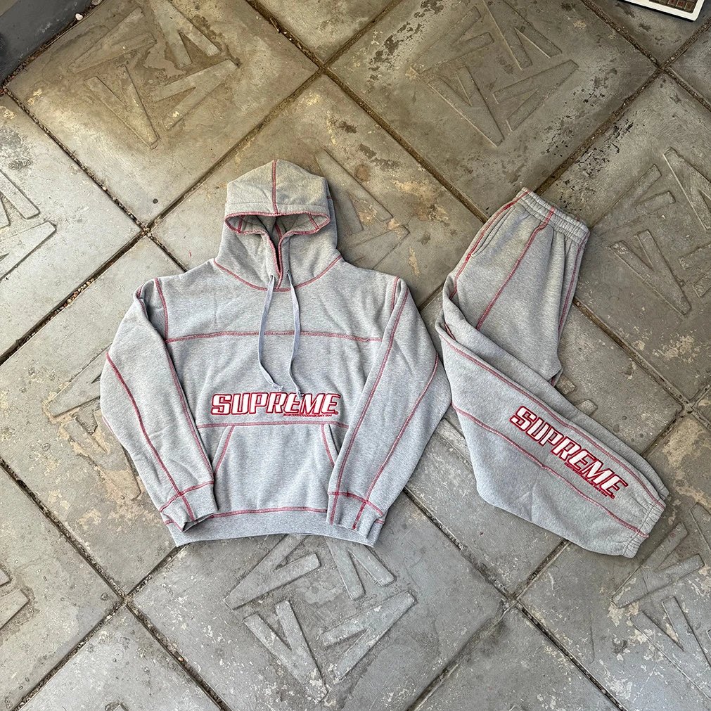 Supreme Hoodies & Sweatshirts Logo Hoodie with Contrast Stitching image 1