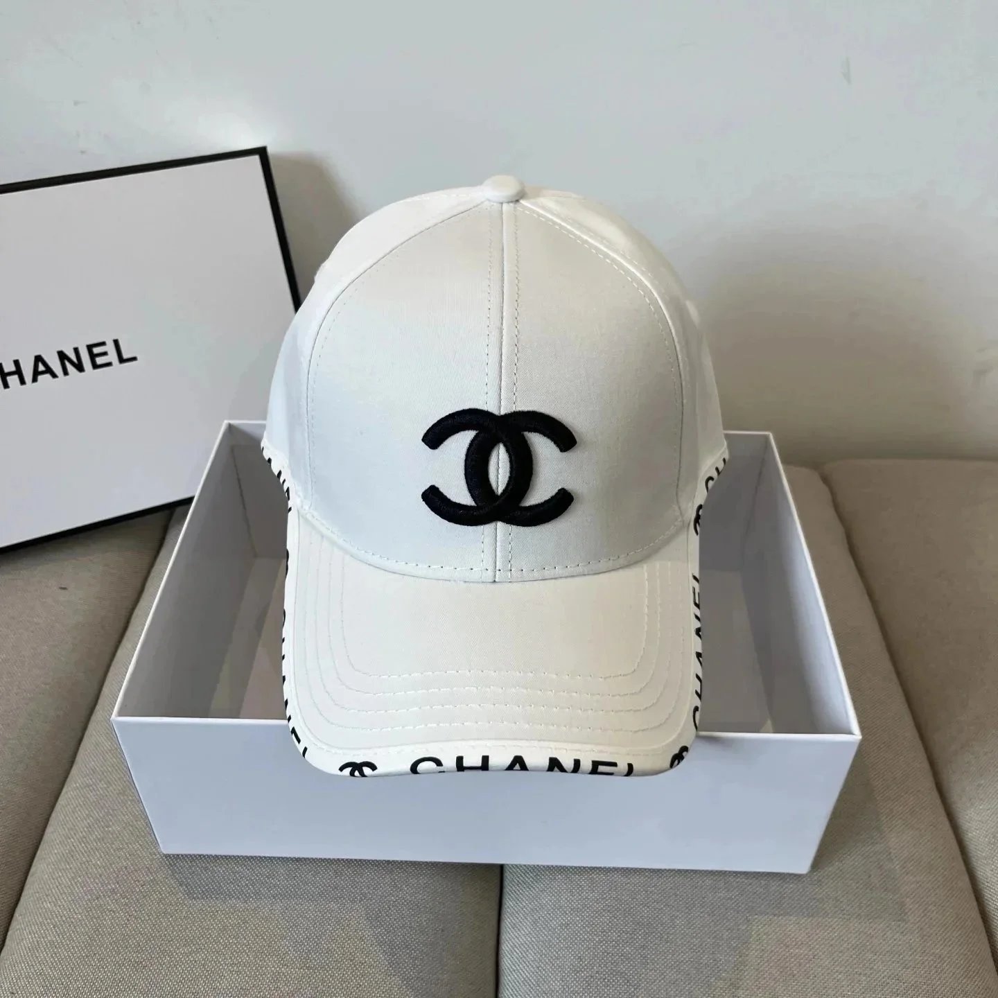 Chanel Hats Logo-Embroidered Baseball Caps and Bow Straw — 16