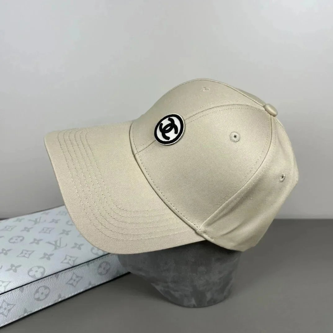 Chanel Hats Logo-Embroidered Baseball Caps and Bow Straw — 33