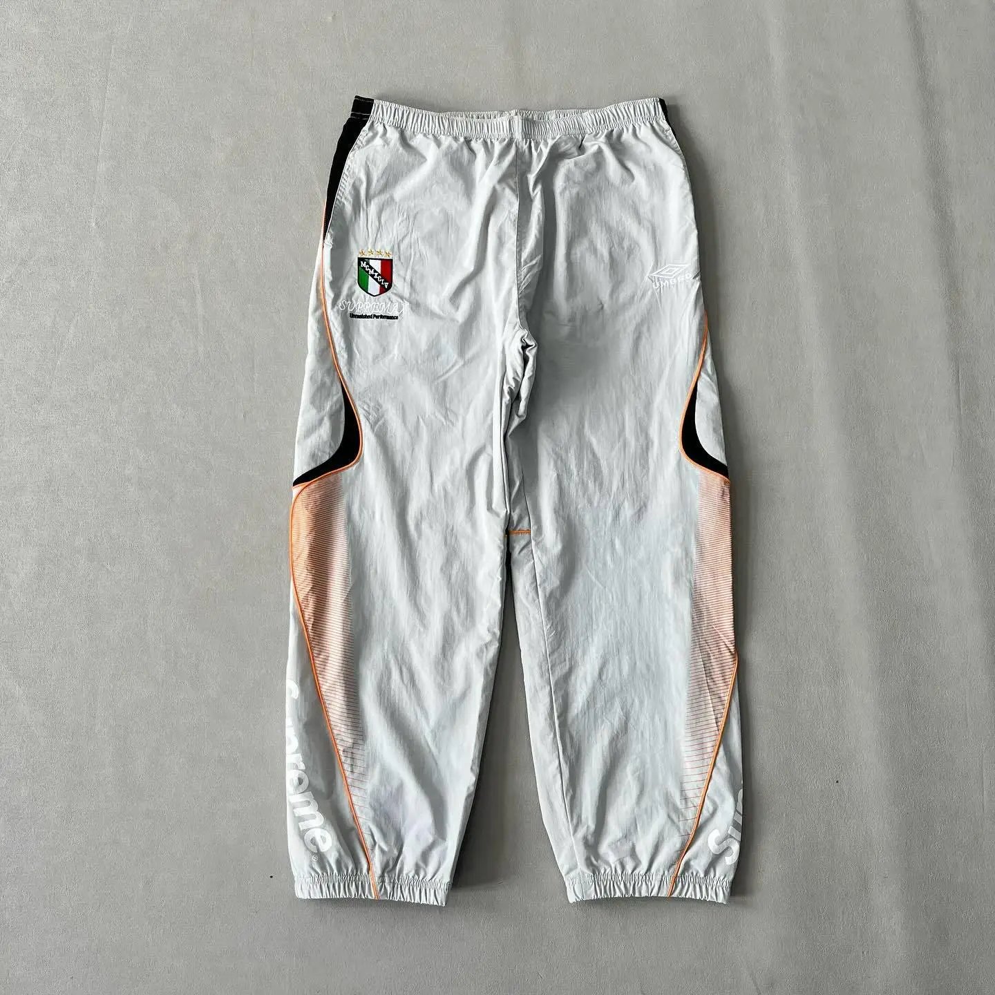 Supreme Hoodies & Sweatshirts Logo Hoodie with Contrast Stitching — Gray/Football Pants