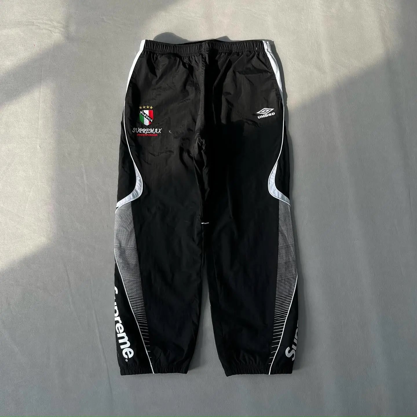 Supreme Hoodies & Sweatshirts Logo Hoodie with Contrast Stitching — Black/soccer pants