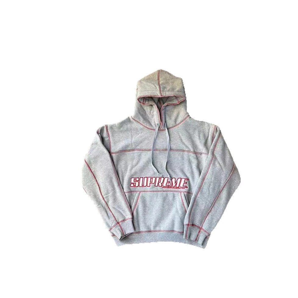 Supreme Hoodies & Sweatshirts Logo Hoodie with Contrast Stitching image 2