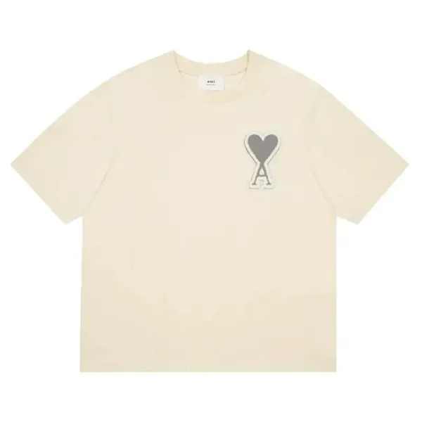 Ami Paris Ami de Coeur Patch T-Shirt Oversized Cotton Tee - 14