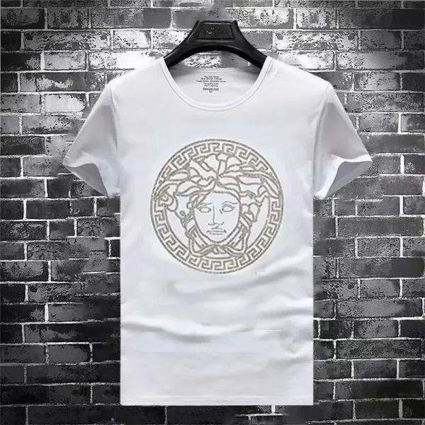 Versace Medusa Head Graphic White T-Shirt - 1