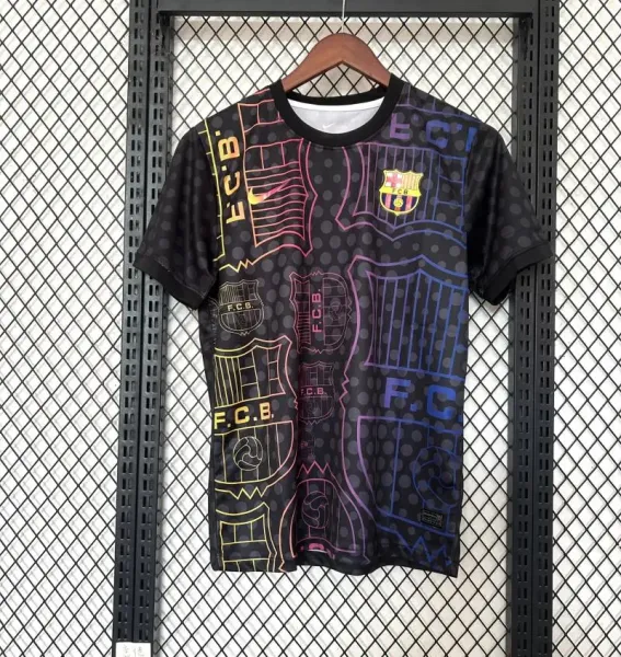 FC Barcelona x Nike Graphic Print Black Multicolor Jersey - 1
