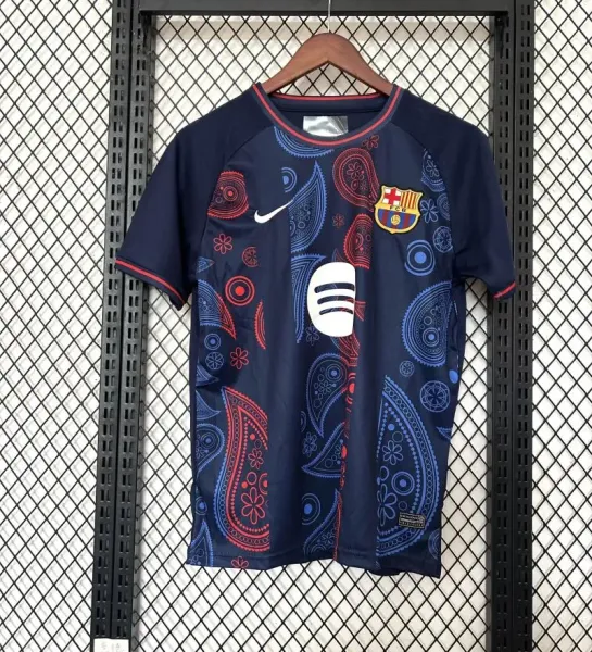 Nike x FC Barcelona 2024 Third Jersey Navy Blue Patterned Football Shirt - 1