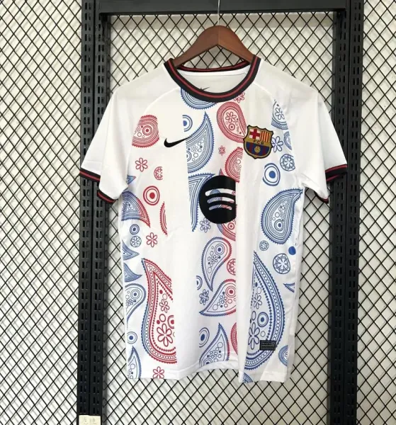 Nike x FC Barcelona 2024 Third Jersey White Paisley Print Jersey - 1