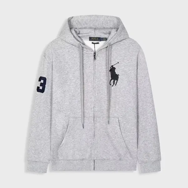 Polo Ralph Lauren Big Pony Zip-Up Hoodie Gray - 1