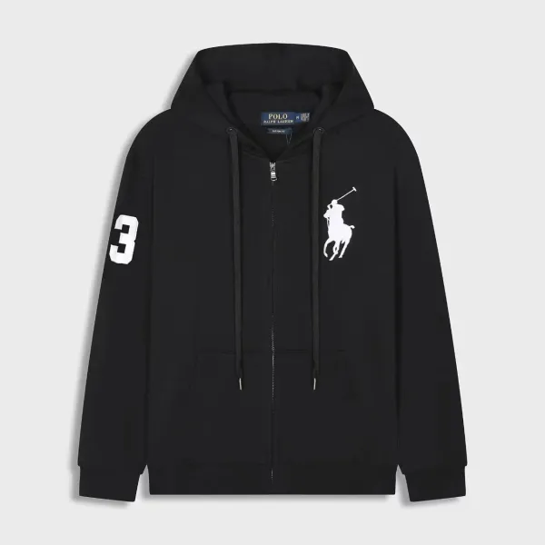 Polo Ralph Lauren Big Pony Zip-Up Hoodie Black - 1