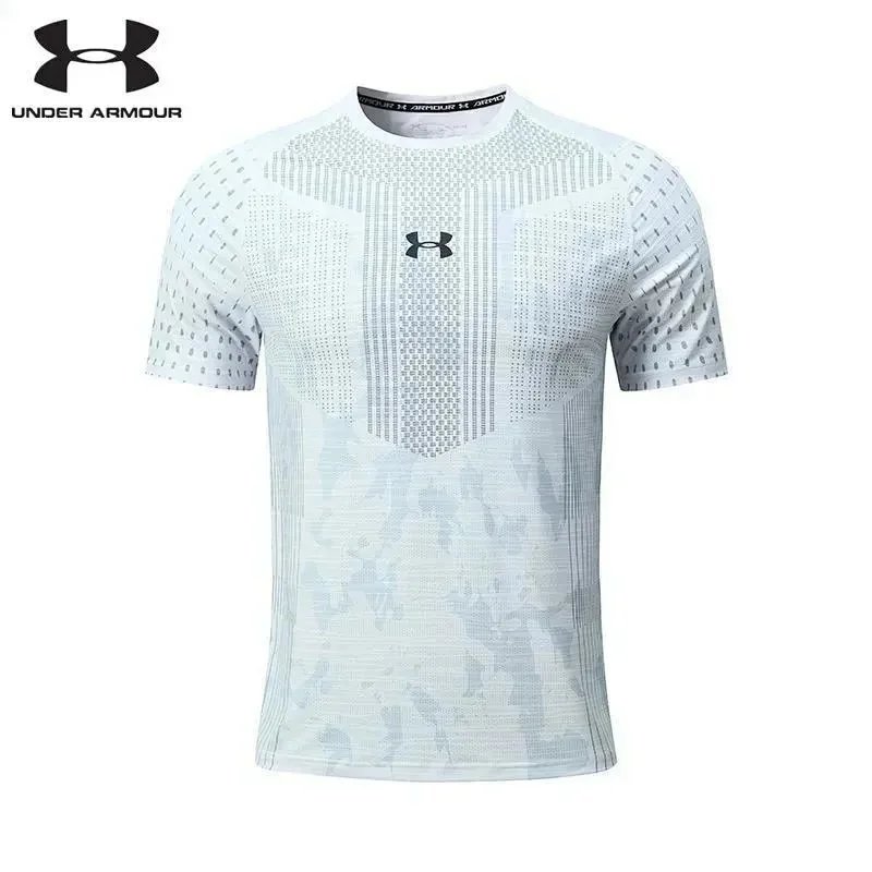 Under Armour Under Armour HeatGear Compression T-Shirt in Light Grey Grey