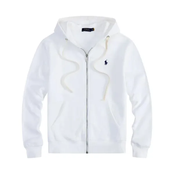 Polo Ralph Lauren Classic Full-Zip Hoodie White - 1