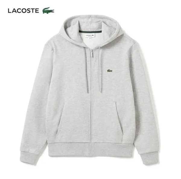 Lacoste Full-Zip Hoodie Heather Gray Hoodie - 1