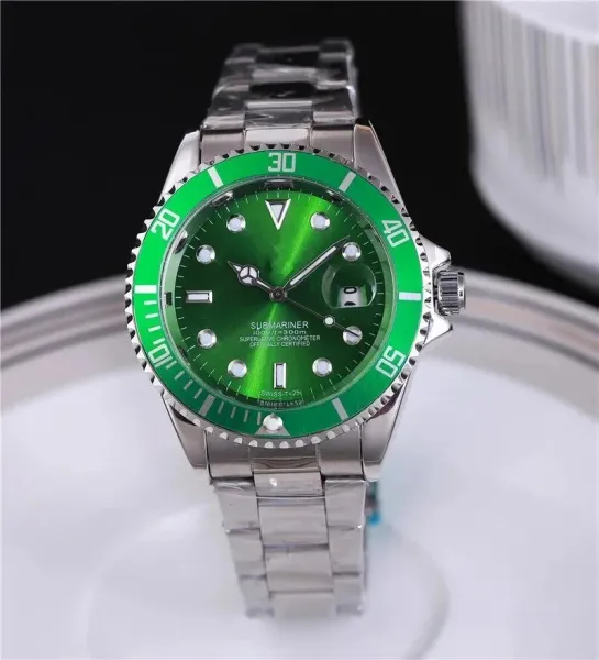 Rolex Submariner Green Dial Stainless Steel Mechanical Watch - 1