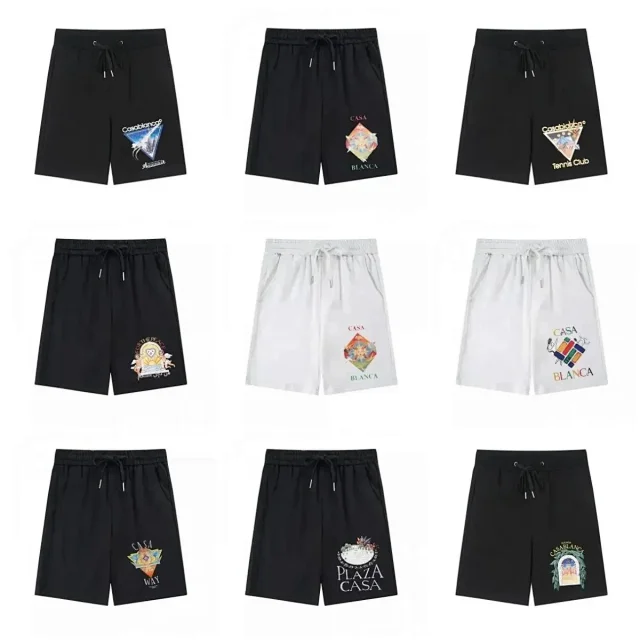 Casablanca Shorts Drawstring with graphic logo print product detail image 1