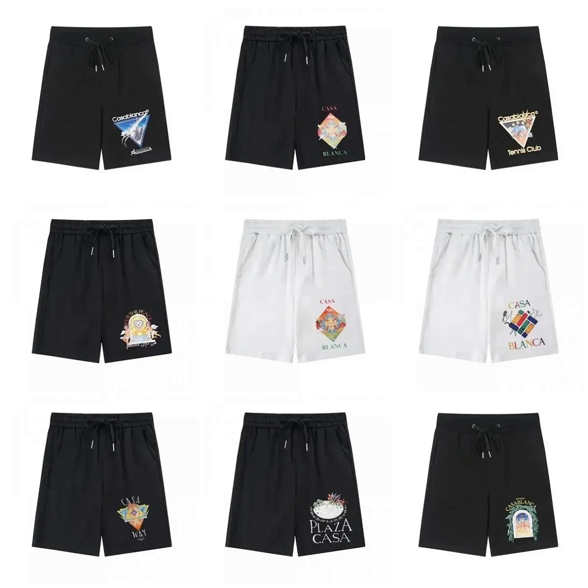 Design Plaza Casa Embroidered Floral Graphic Shorts Black Shorts product detail 2 in Litbuy spreadsheet finds