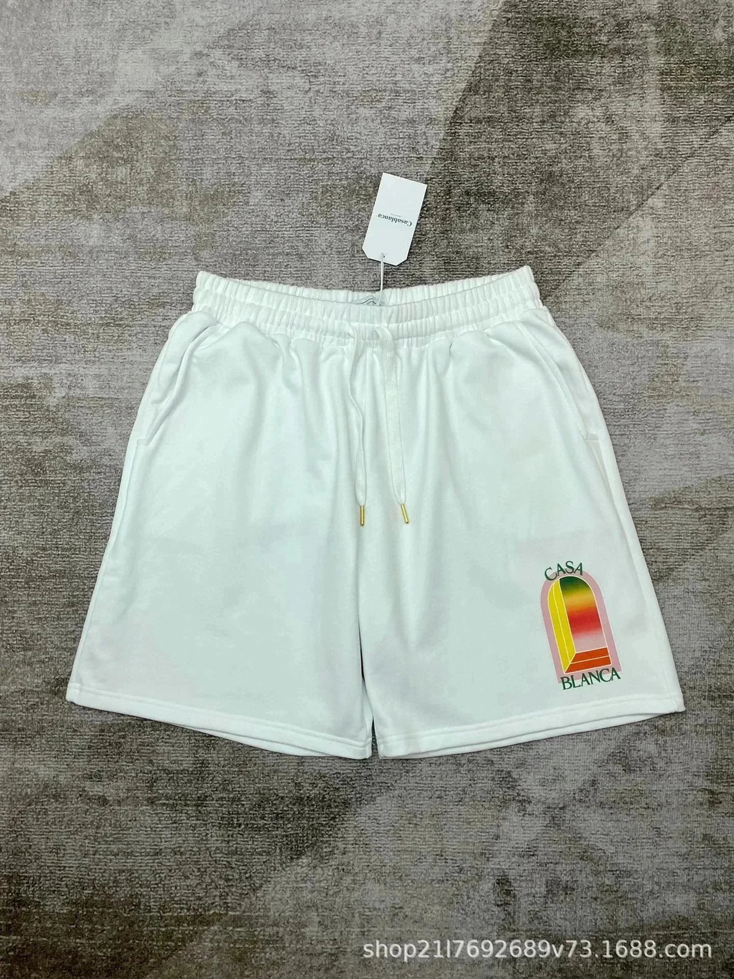 Casablanca Shorts Drawstring with graphic logo print — 19