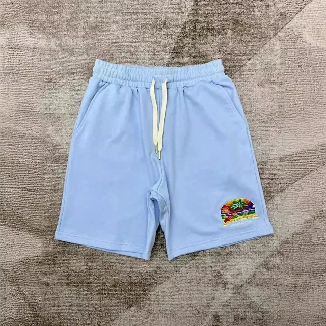 Casablanca Shorts Drawstring with graphic logo print product detail image 5