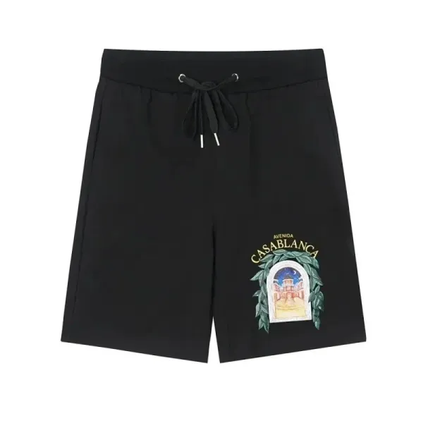 Casablanca Avenida Casablanca Embroidered Shorts Black - 1