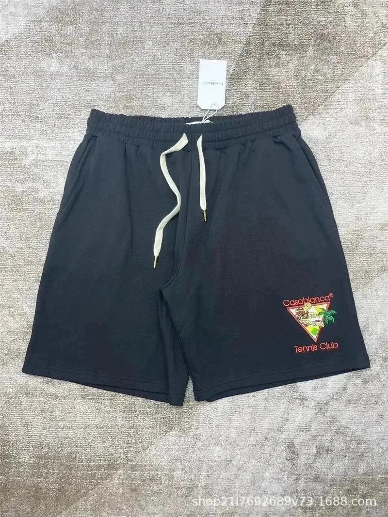 Casablanca Shorts Drawstring with graphic logo print — 18