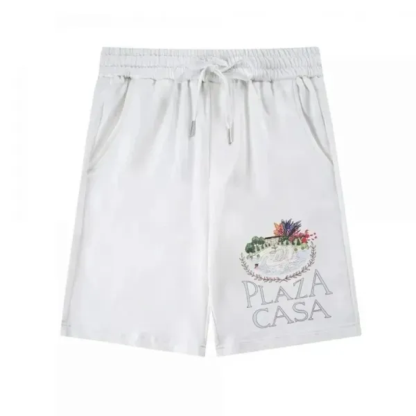 Plaza Casa Embroidered Floral Shorts White - 1