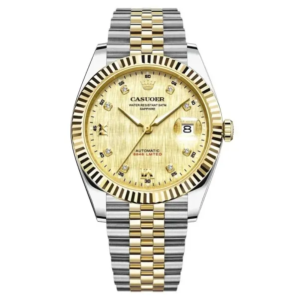 CASUOER 8848 Limited Gold-Tone Automatic Mechanical Watch - 1