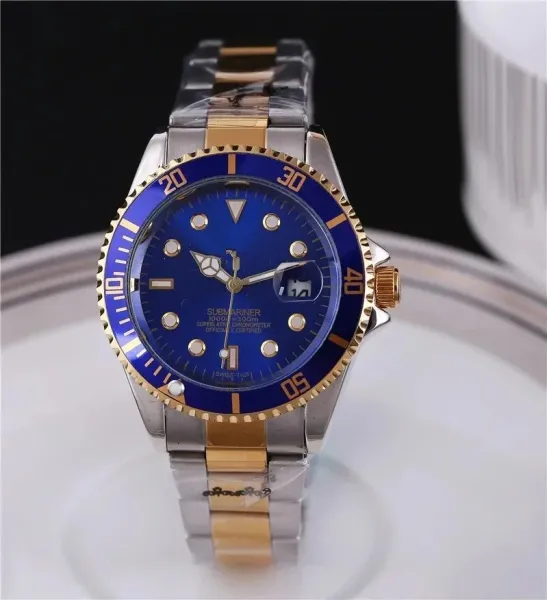 Rolex Submariner Blue Dial Two-Tone Stainless Steel and Gold Watch - 1
