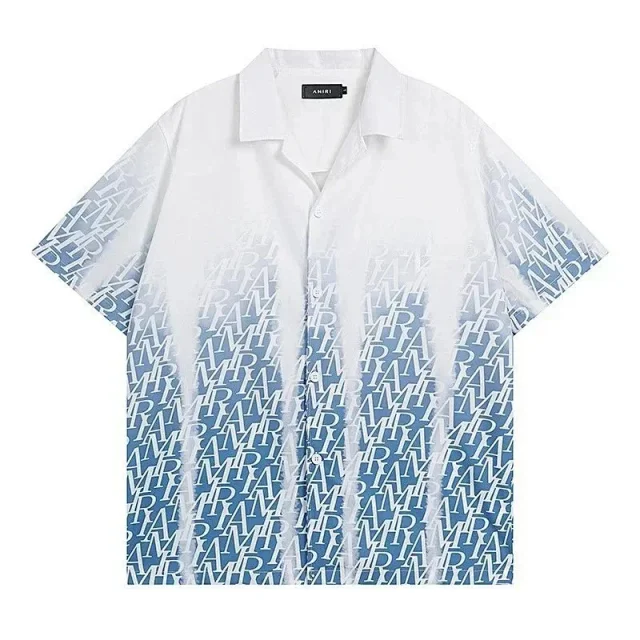 AMIRI Shirts Short-Sleeve Gradient Monogram Camp-Collar Shirt product detail image 2