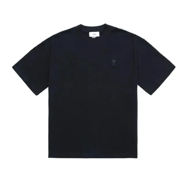 Ami Paris Ami de Coeur Patch T-Shirt Oversized Cotton Tee - 24