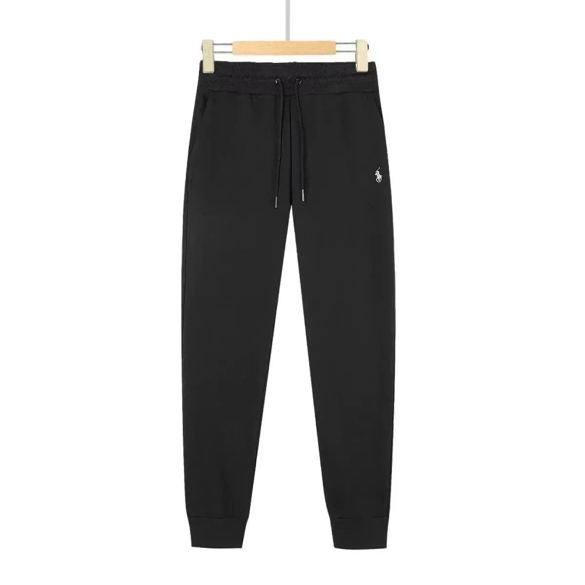 Black with White Logo Pants