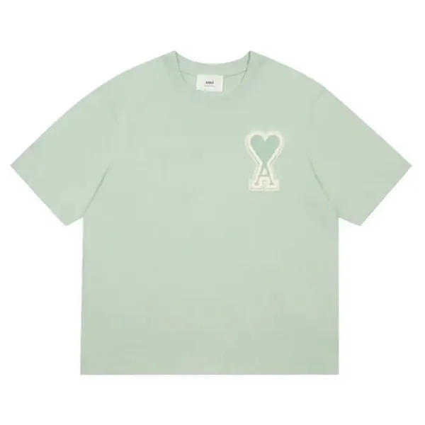 Ami Paris Ami de Coeur Patch T-Shirt Oversized Cotton Tee - 13